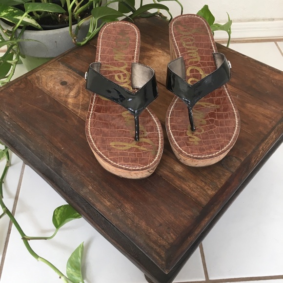 Sam Edelman cork wedge sandals - Picture 2 of 3